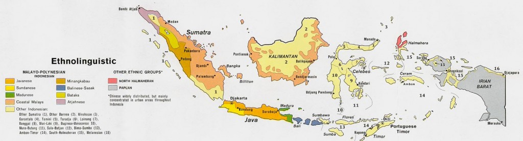 Ethnolinguistic Map of Indonesia from 1972
