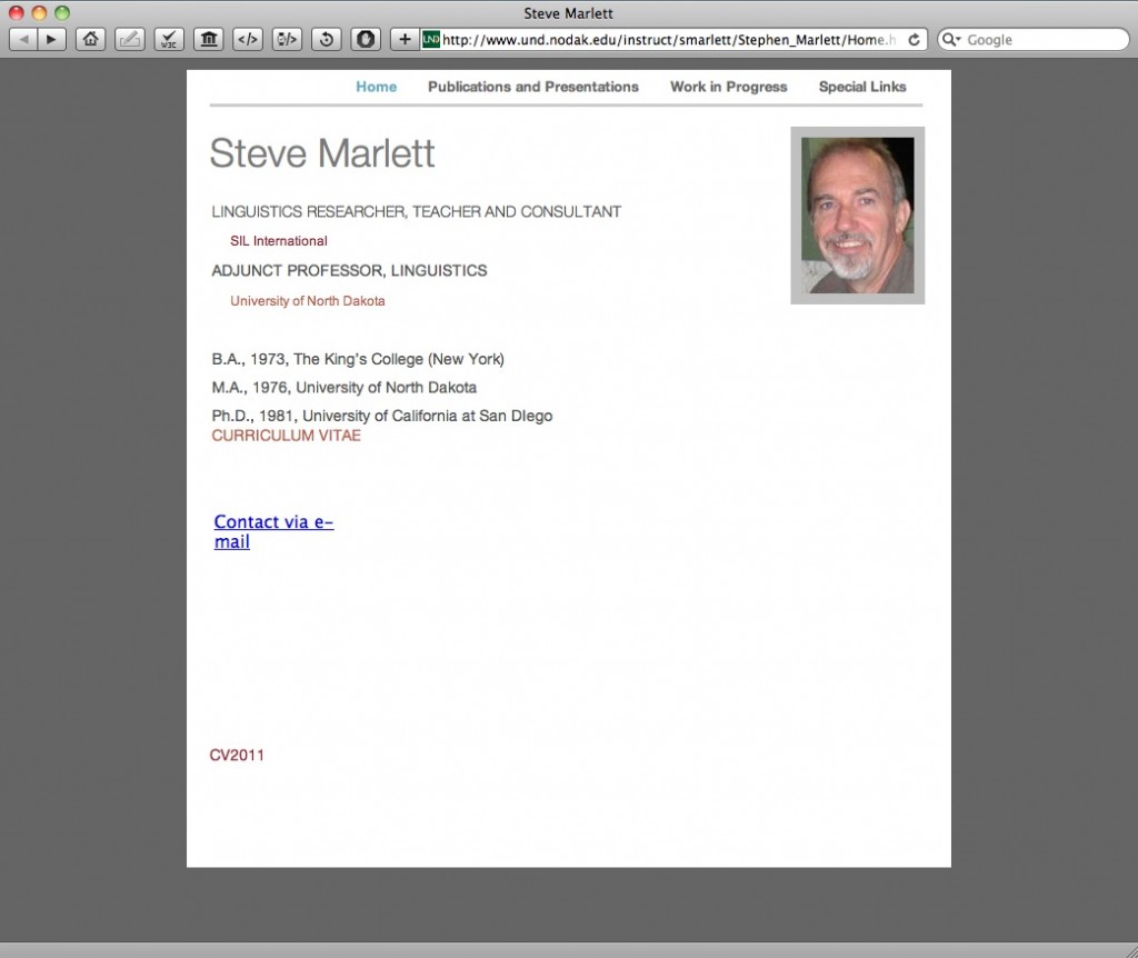 Marlett UND page Steve Marlett's UND Instructor's Page