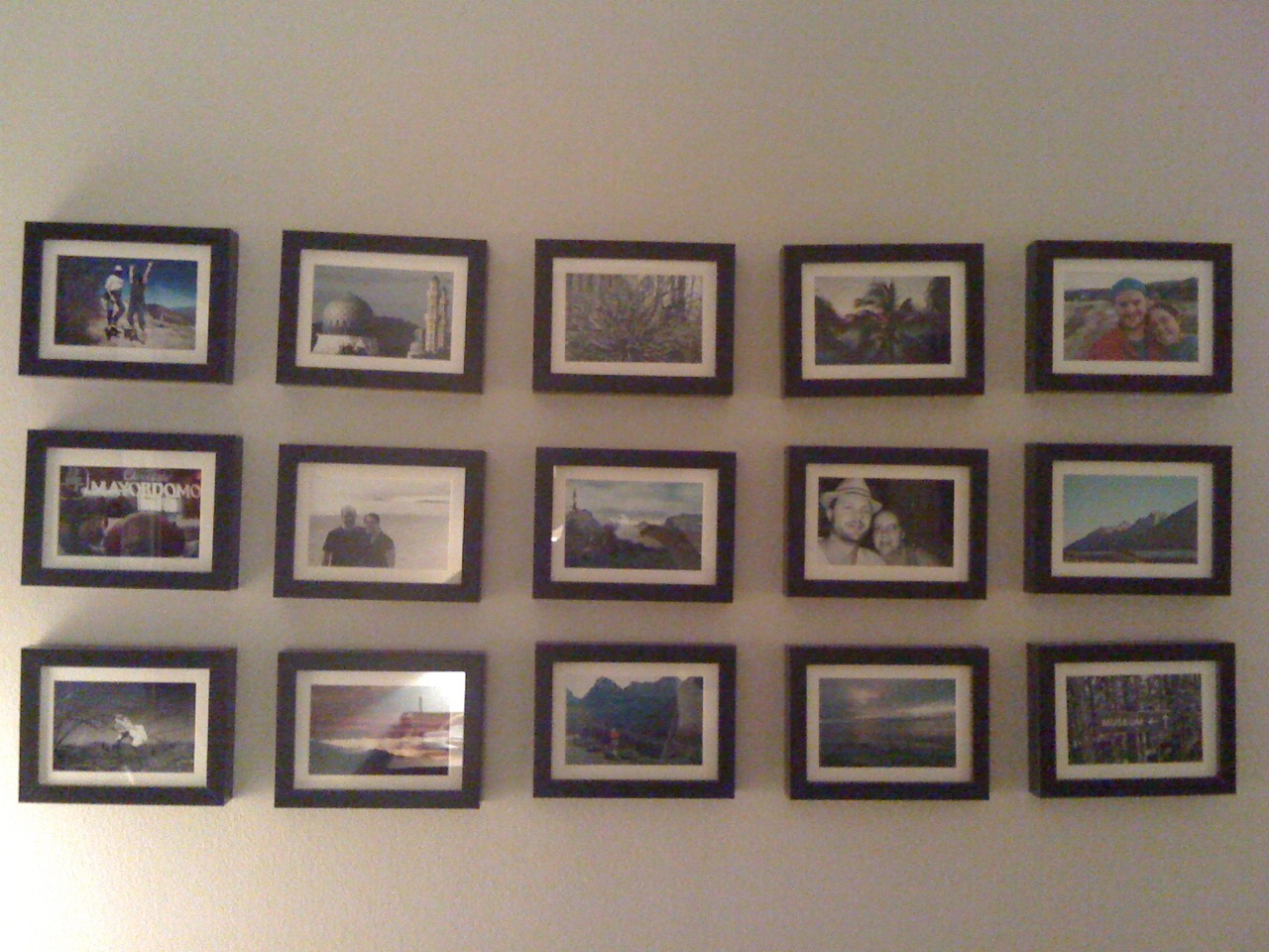 We also set up a bunch of pictures on our wall... We also set up a bunch of pictures on our wall...