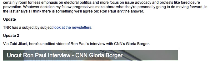 Ron Paul article update example Ron Paul article update example