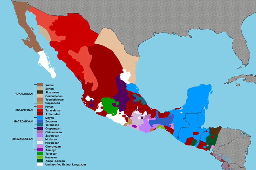 Langauge Families in Mexico