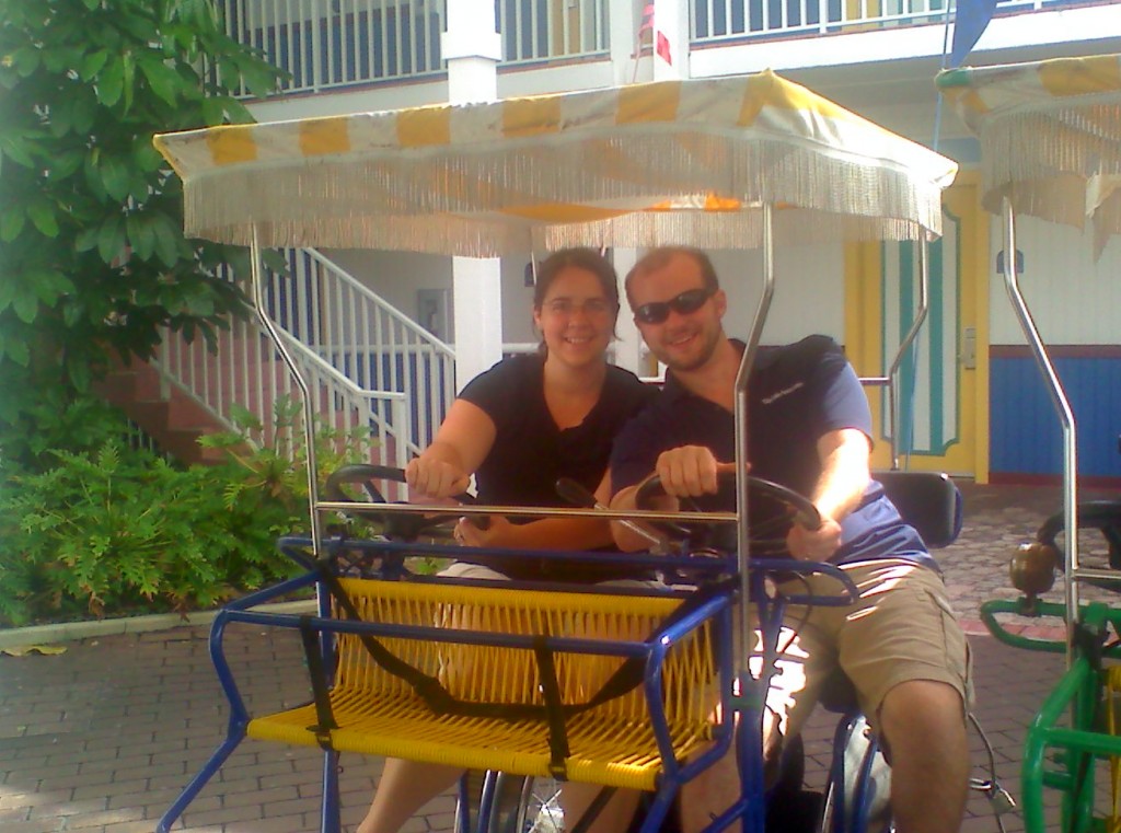 Becky and I outside our hotel in St. Petersburg FL.