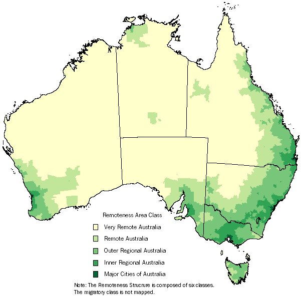 Australia Remoteness map