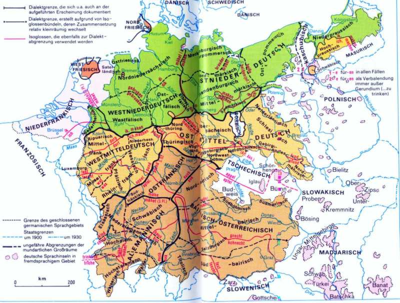 Map of German Dialects