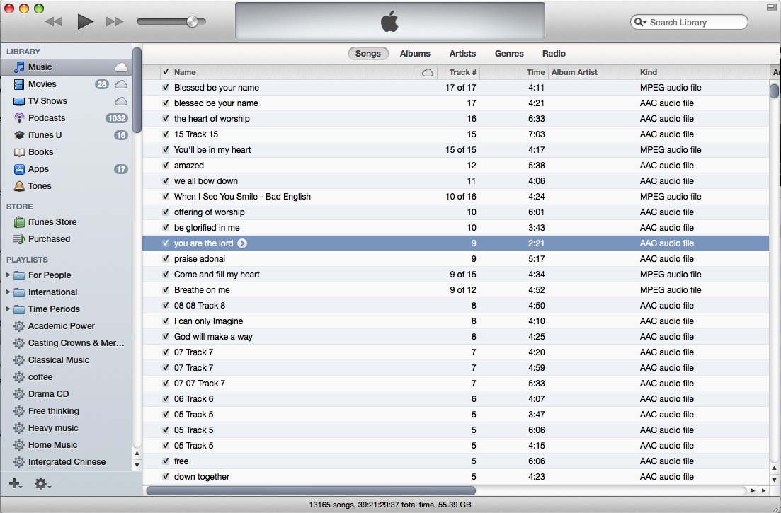 iTunes 11 with the sidebar